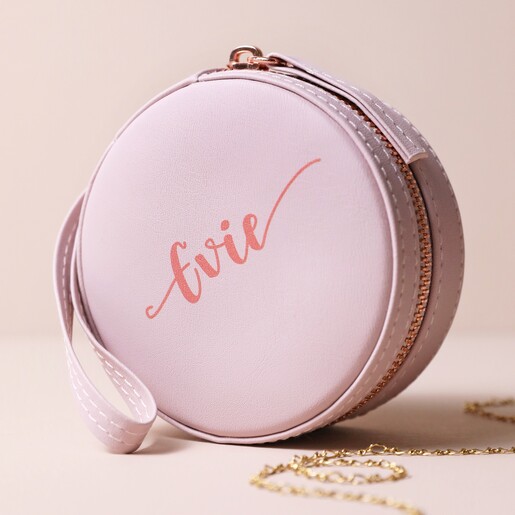 Personalised Mini Round Travel Jewellery Case By Lisa Angel