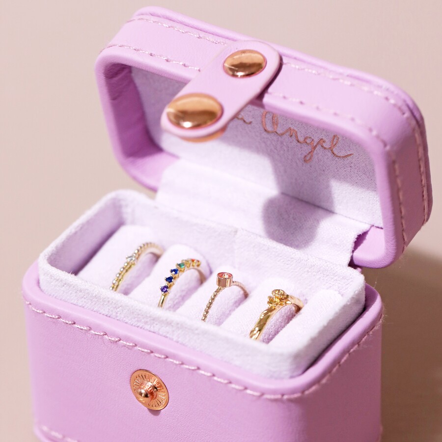 Personalised Petite Travel Ring Box Jewellery Box Lisa Angel
