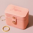 Personalised Name on Lid of Personalised Petite Travel Ring Box