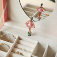 Close Up of Pink Musical Jewellery Box Filled With Kids Jewellery