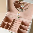 Close Up of Inserts in White Musical Jewellery Box