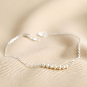 Freshwater Pearl Silver Chain Anklet