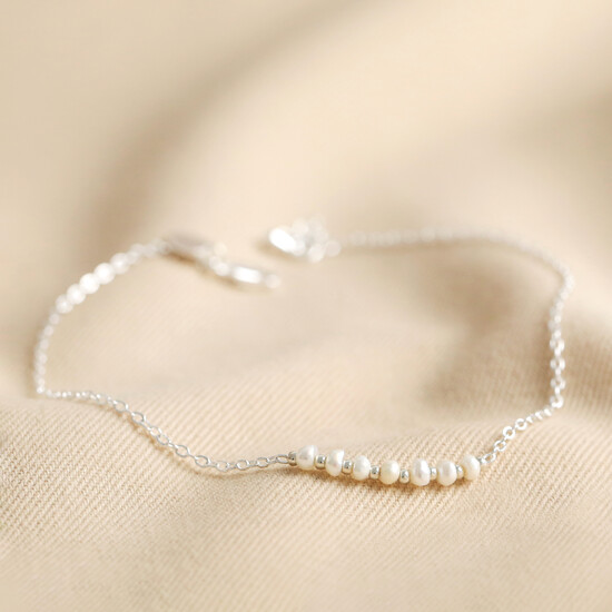 Freshwater Pearl Silver Chain Anklet