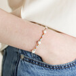 Colourful Miyuki Bead and Freshwater Pearl Bracelet on model with hand in pocket