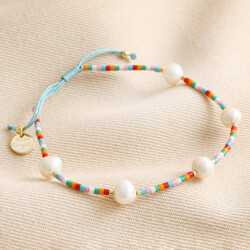 Colourful Miyuki Bead and Freshwater Pearl Bracelet