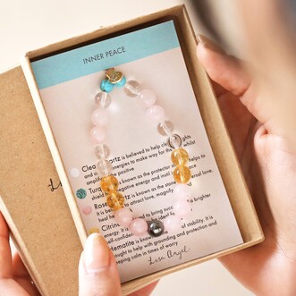 Inner Peace Semi-Precious Stone Beaded Bracelet in Yellow