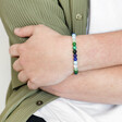 Pride Semi-Precious Beaded Bracelet in Blue on Model with Hand on Arm