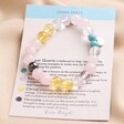 Inner Peace Semi-Precious Stone Beaded Bracelet in Yellow With Information Card