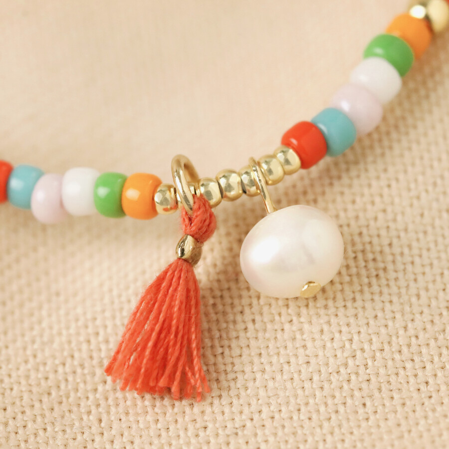 Ansley Beaded Pearl Necklace main image 0