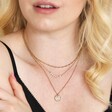 Model wearing curated look with Freshwater Pearl Chain Necklace in Gold