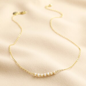 Freshwater Pearl Gold Chain Necklace 