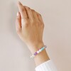 Positive Energy Semi-Precious Stone Beaded Bracelet in Pink on Model's Wrist