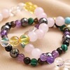 Be Fearless Semi-Precious Stone Beaded Bracelet in Green With Other Stone Varieties