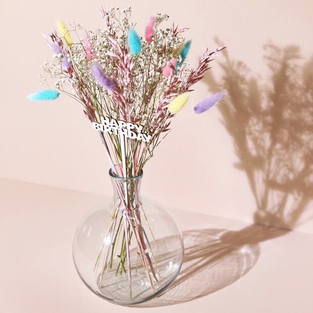 Birthday Colourful Dried Flower Bunch Birthday Colourful Dried Flower Bunch