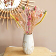 Spring Meadow Dried Flower Letterbox Bouquet Arranged in Ceramic Glazed Vase
