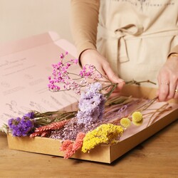 Long Stem Bright Dried Flower Letterbox Bouquet
