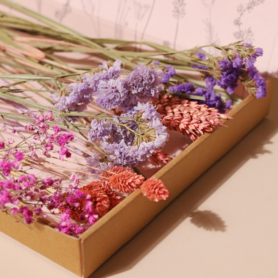 Long Stem Bright Dried Flower Letterbox Bouquet | Lisa Angel