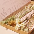 One Side of Flowers in Long Stem Natural Dried Flower Letterbox Bouquet Packaging
