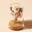 Small Dried Flower Offcut Glass Dome on Neutral Background
