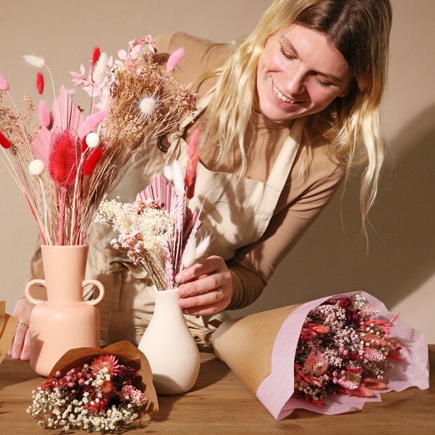 Vibrant Romantic Dried Flower Bouquet Lisa Angel