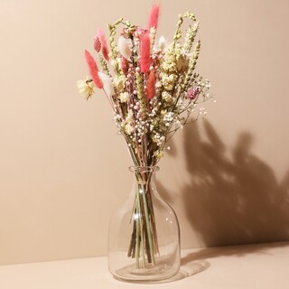 Vintage Pink Market Style Dried Flower Bouquet