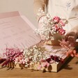 Model Unboxing Vintage Valentine's Cut Dried Flowers Letterbox Gift