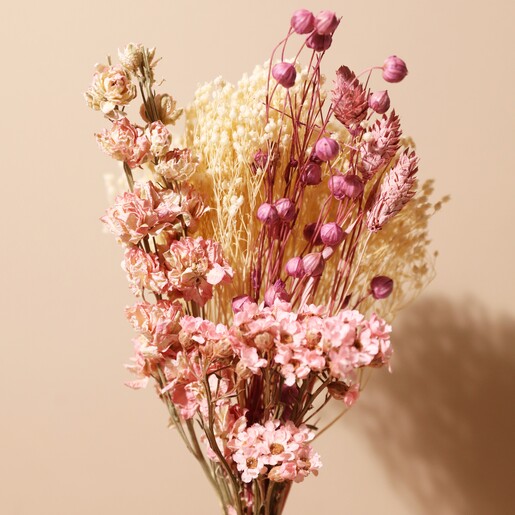 Vintage Pink Dried Flower Bouquet