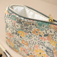 Close Up of Opening on Ditsy Floral Cotton Pouch 