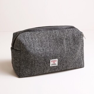 Harris Tweed 100% Wool Wash Bag in Grey