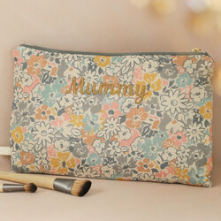 Personalised Floral Cotton Pouch