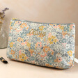 Example of Personalisation on Personalised Ditsy Floral Cotton Wash Bag