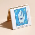 Luck Tarot Card Compact Mirror on Neutral Background