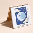 The Moon Tarot Card Compact Mirror on Neutral Background