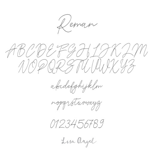 Font Example for Personalised Birth Flower 200ml Gin