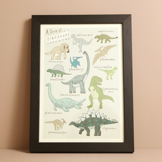 Dose of Dinosaurs A4 Framed Print Dose of Dinosaurs A4 Framed Print