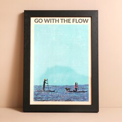 Go with the Flow A4 Framed Print
