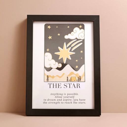 Wooden A4 Photo Frame in Black against plain background 