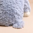 Close up of the small tail on the Warmies Microwaveable Blue Cat Soft Toy