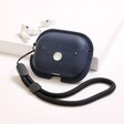 Back of Personalised AirPods Pro 2nd Generation Soft Vegan Leather Case in Navy
