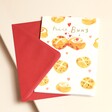Nice Buns Valentine's Day Card with envelope against neutral coloured background
