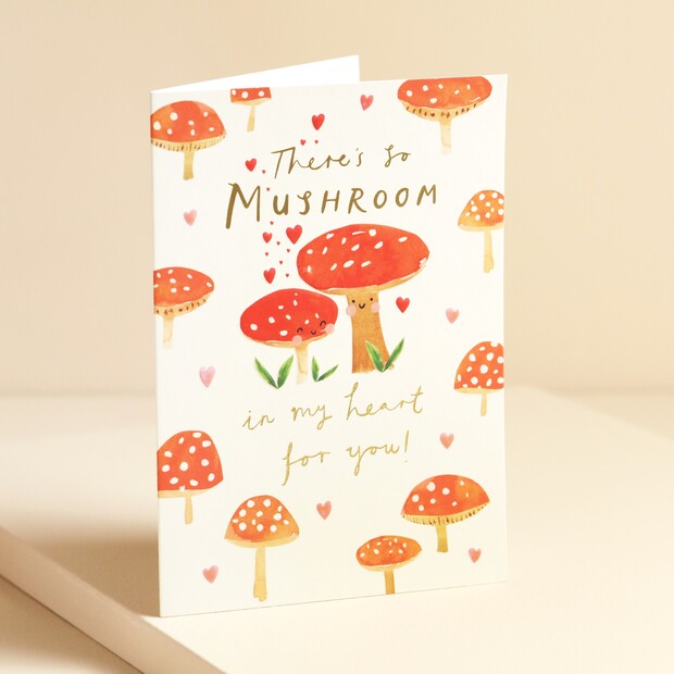 So Mushroom In My Heart Valentine's Day Card