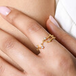 Model Wearing Ladies' Adjustable Constellation Ring
