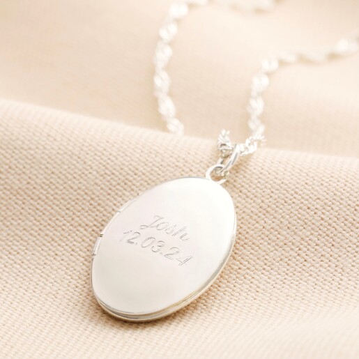 Small Oval online Artwork Handwriting Necklace