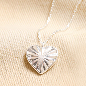 Sunbeam Heart Necklace Silver