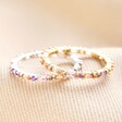 Pastel Baguette Crystal Ring in Gold with Silver Version