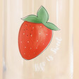 Close Up of Strawberry on Life is Sweet Strawberry Highball Glass
