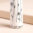 Close Up of Tiny If Friends Were Flowers Ceramic Bud Vase Quote