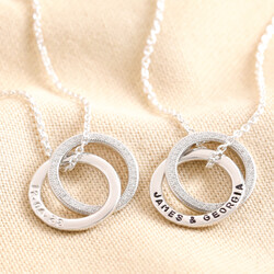 Personalised Silver Interlocking Circles Necklace | Lisa Angel