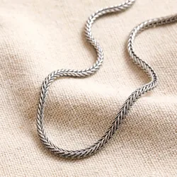 Men's Sterling Silver Foxtail Chain Necklace