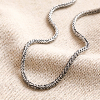Men's Sterling Silver Foxtail Chain Necklace